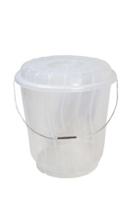 Clear 20 liters spiral metal handed alokaplastic