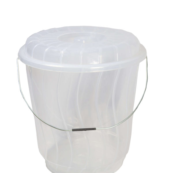 Clear 20 liters spiral metal handed alokaplastic